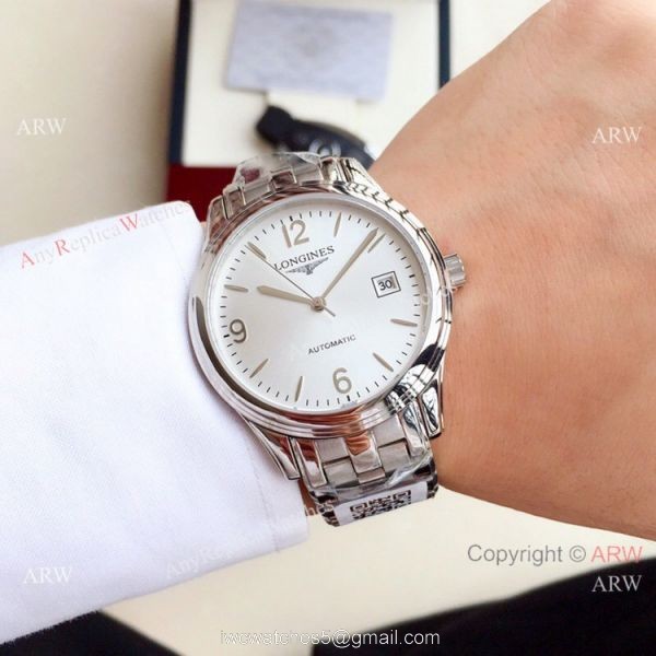 New Replica Longines Flagship 2-Tone Silver Dial Watches 40mm 4