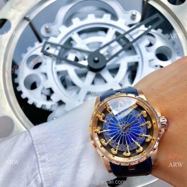 New Roger Dubuis Excalibur RDDBEX0495 Automatic Watch Rose Gold 4
