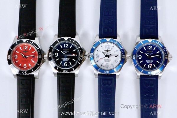 New Breitling Superocean II Watches White Dial Blue Bezel 4