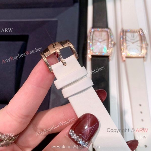 Copy Piaget Limelight Tonneau Rose Gold diamond Watch 27mm 4