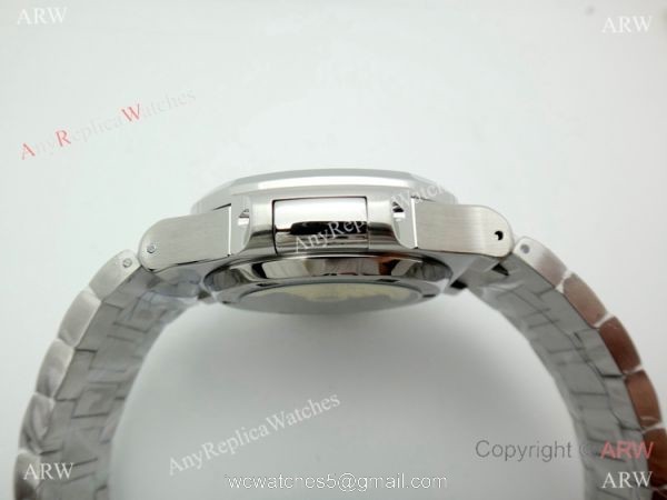 Swiss AAA Grade Patek Philippe Nautilus power reserve Watch SS Blue Face 4