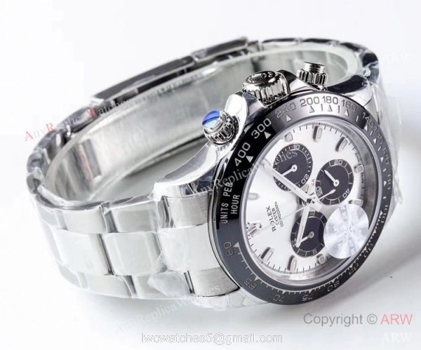 1:1 Swiss Rolex Cosmograph Daytona 4130 JH Factory Watch Silver or Gray Face 4
