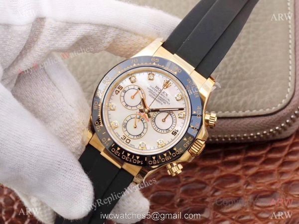 Swiss 4130 JH Factory Rolex Cosmograph Daytona Rubber Band Watch / Rolex Oysterflex Replica Watch 4