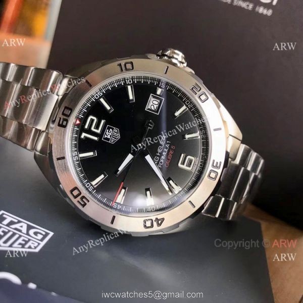 Swiss Tag Heuer Formula 1 CALIBRE 5 Bracelet Stainless Steel Black Face 4