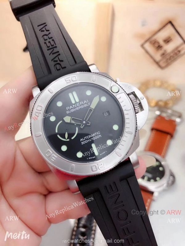 Panerai Luminor Submersible Mike Horn Edition SS Green Marker Watch PAM 985 4