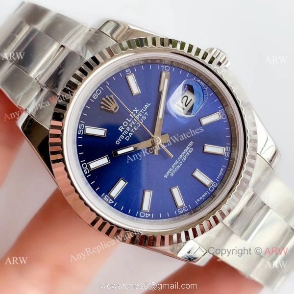 NEW Upgraded 3235 V3 Rolex Datejust 41 Stainless Steel Blue Dial Rolex Grade 1 Watch 4