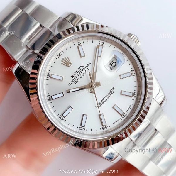 NEW Upgraded Swiss Copy Rolex Datejust II 3235 V3 Silver Face Watch 41mm 4