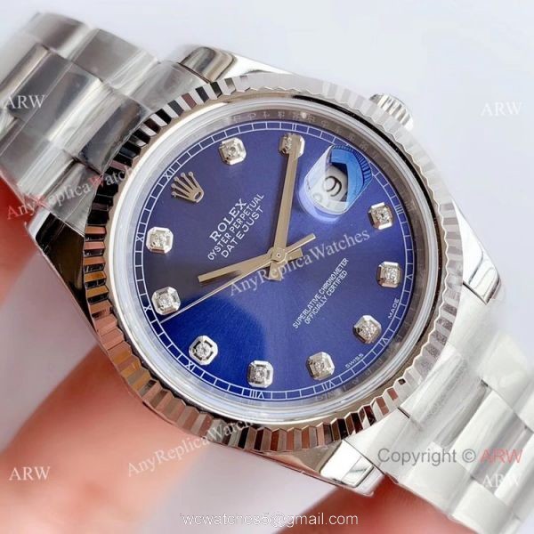 NEW Upgraded V3 Version Rolex Datejust II Blue Dial Oyster Watch Eta3235 4