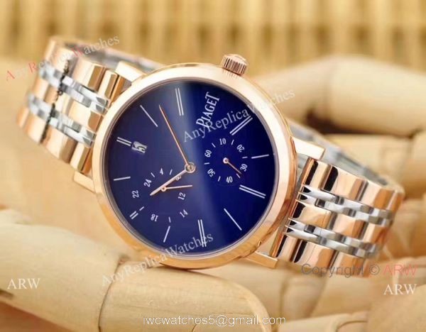 New Replica Piaget Altiplano Two Tone Blue Face Watch 4