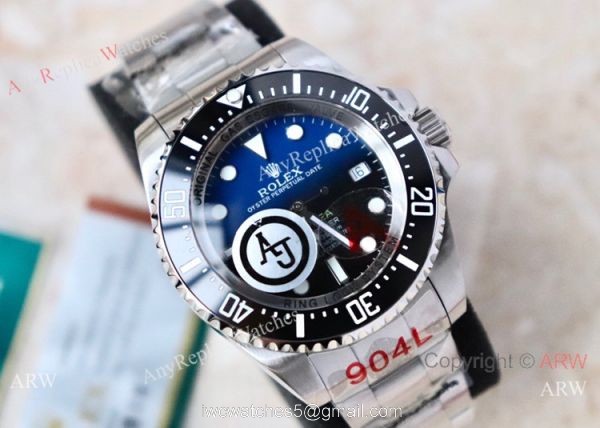 AJ Factory &8216;MAX Rolex Deepsea Blue Replica Watch 44mm 4