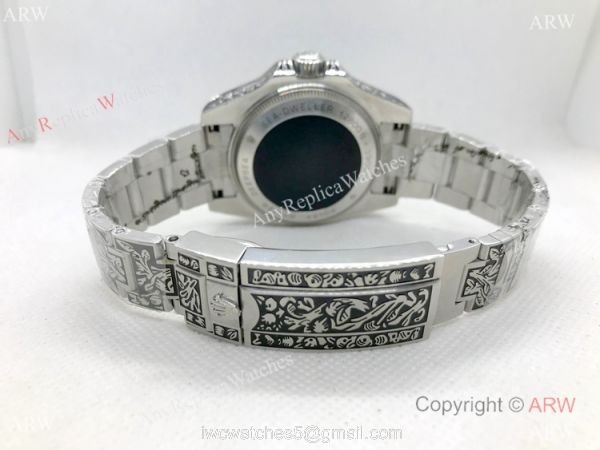 44mm Rolex Deepsea Black Replica Watch Tattoo Case 4