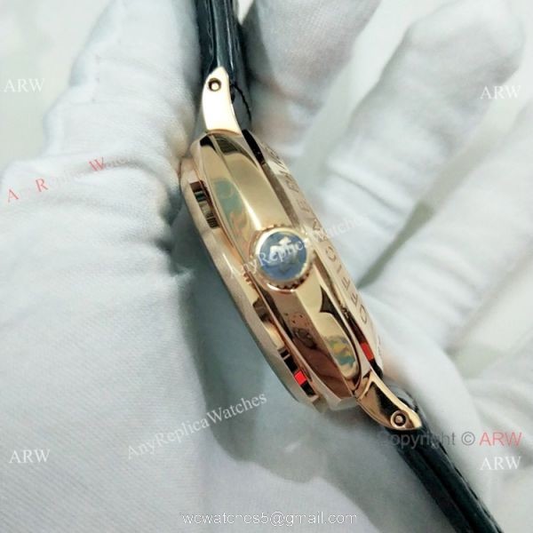 Fake Panerai Radiomir Rose Gold Black Dial 45mm Watch PAM00575 4