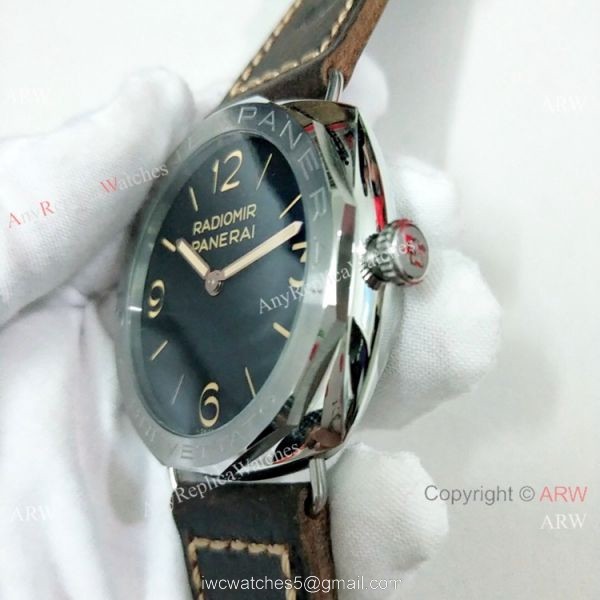 2019 Replica Radiomir Panerai PAM00685 Watch SS Brown Leather Strap 4