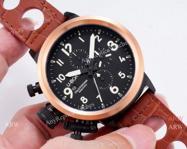New Style U-Boat Flightdeck Chronograph Replica Watch White Markers 4