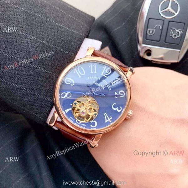 Clone Franck Muller Geneve Tourbillon Rose Gold Men Watch 42mm 4