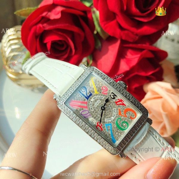 Replica Franck Muller Long Island Color Dreams Watch Diamond Case 4