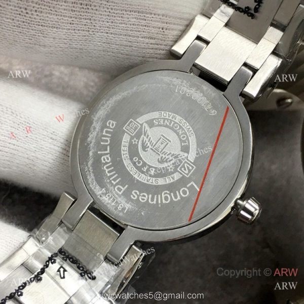 Swiss Replica Longines PrimaLuna Moonphase Lady Watch Stainless Steel Sapphire Glass 4