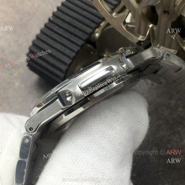 Swiss Copy Patek Philippe Nautilus White Dial Stainless Steel Watch GB Factory 4
