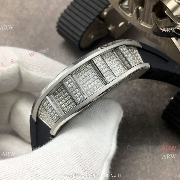 Super Clone Richard Mille RM 052 Skull Face Stainless Steel Men Watch 4