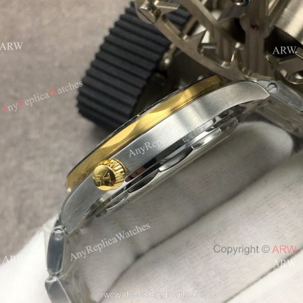 GB Factory Seamaster Diver 300M James Bond Replica Watch 2-Tone Blue Ceramic Omega 8800 Movement 4