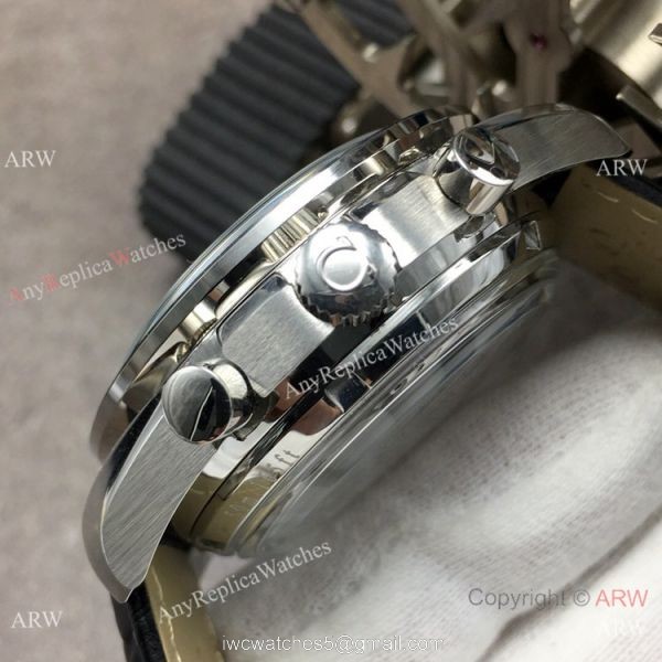 (OM) Swiss Replica Omega Speedmaster Racing Master Chronomeyer Watch Black Leather Strap 4