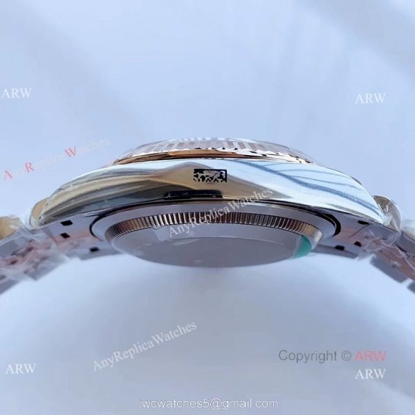 EW factory Replica Rolex Oyster Perpetual Datejust 2T Rose Gold Jubilee Chocolate Dial Watch 36MM 4
