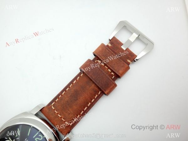 Swiss Replica Panerai Luminor Marina Acciaio PAM 111 Watch SS Green Markers 4