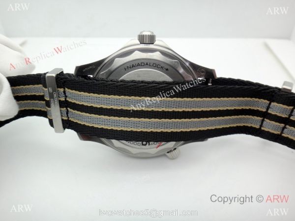 VS Factory Omega Seamaster 007 James Bond &8216;NO TIME TO DIE Watch Nylon Strap 4