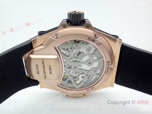 AAA Replica Hublot MP-09 Tourbillon Bi-Axis 49mm Watch Rose Gold Quartz Movement 4