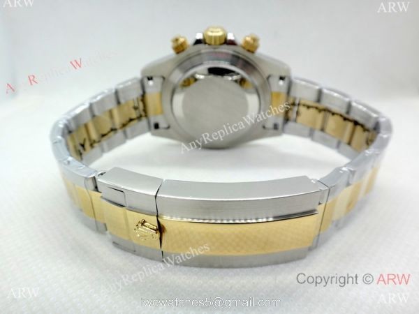 High Quality Copy Rolex Daytona Two Tone Gray Roman Watch 40mm 4