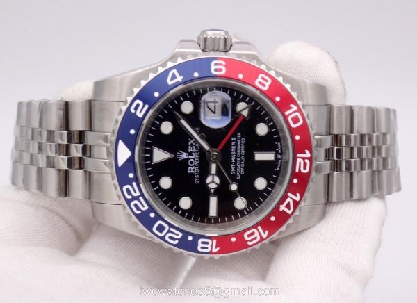 Rolex GMT Master II PEPSI Replica Watch Stainless Steel Jubilee Strap 4