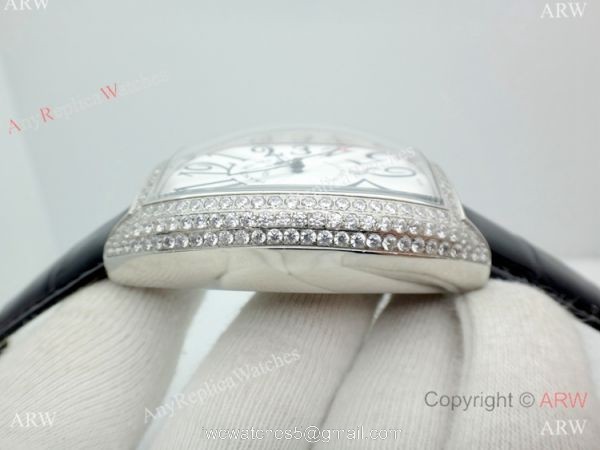 Franck Muller Platinum Rotor SS Diamond Case Watch Best Knock off Watches China 4