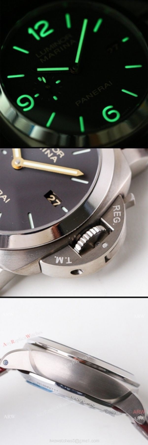 (VS) Swiss Panerai Luminor Marina PAM00351 Watch Titanium Case 4