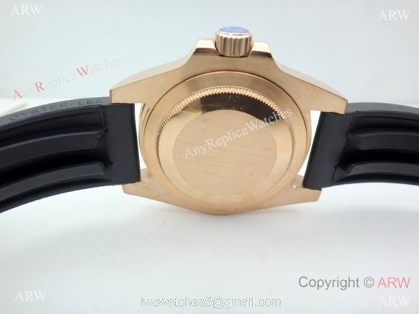 Replica Rolex GMT-Master II Rubber Strap Brown Black Ceramic Watch 4