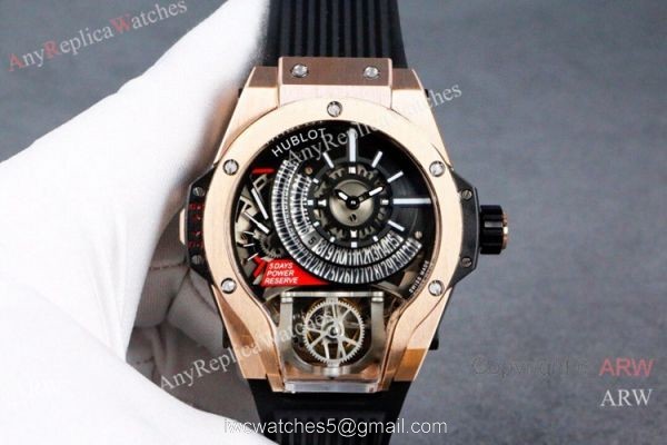 Swiss Quality Hublot Tourbillon Skeleton MP-09 Tourbillon Bi-Axis Silver Watches 4