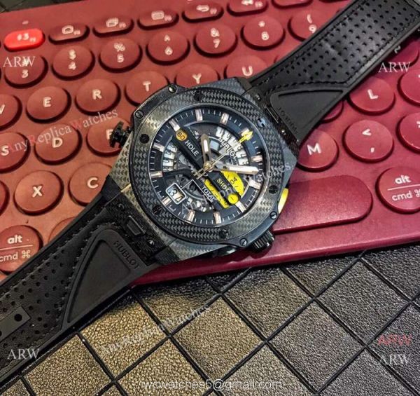 New Replica Hublot Big Bang Unico Golf Chronograph Watches All Black 4