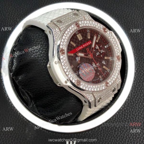 Swiss Hublot LUNA ROSSA Replica Watch Diamond Case 7750 Movement 4