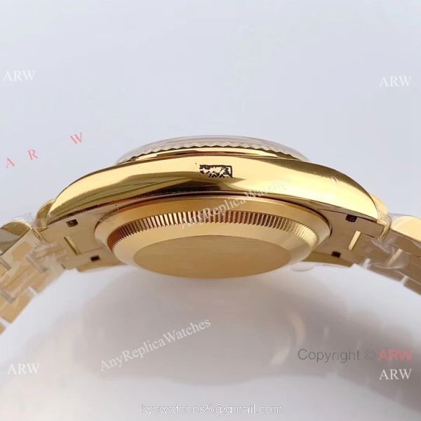 (EWF )Swiss Fake Rolex Presidential Day Date Green Dial Watch 3255 Movement 4