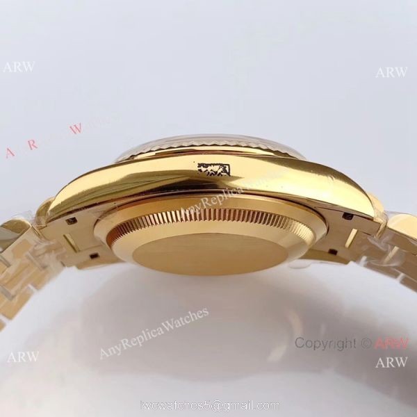 (EWF) Replica Rolex Day-Date 36mm Men Watch All Gold Stick Markers 4