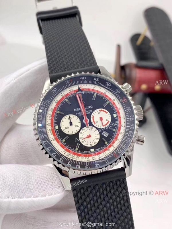 Breitling Navitimer 1 Swissair Stainless Steel Chronograph Watch 4