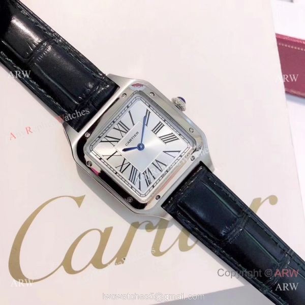 Top Cartier Santos-Dumont Lover Red Leather Strap / New Cartier Watches 4