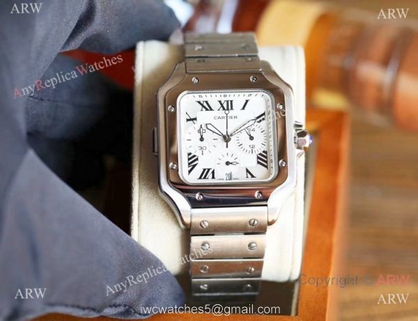 Best Quality Cartier Santos Watch All Gold Chronograph 39mm 4