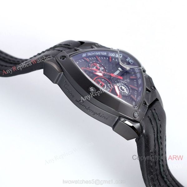 Copy Lamborghini Spyder 9004 Chronograph Men Watch All Black 4