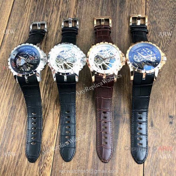 New Replica Roger Dubuis Excalibur Skeleton Watch Rose Gold Case 4