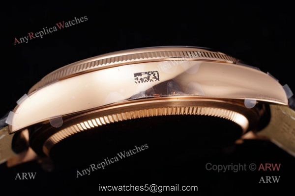 GM Factory Swiss Replica Rolex Cellini Date Rose Gold Automatic Watch 4