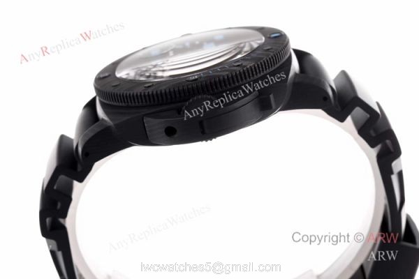 VS Factory New Swiss Replica Panerai Submersible PAM 960 42mm Carbon Watches 4
