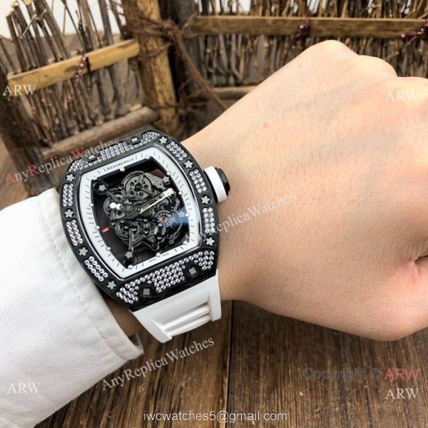 SWISS Grade Richard Mille Rm055 Black Diamond Men Watch V2 version 4