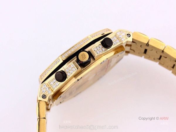Replica Audemars Piguet Ice Royal Oak Chronograph Watch Audemars Piguet Yellow Gold 4