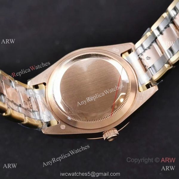 Copy Rolex DayDate Special Edition Men Watch Two Tone Rose Gold Diamond 4