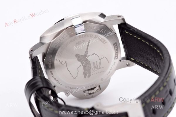 (VSF)2020 Panerai PAM1056 Luminor Green Dial MS Dhoni Edition Swiss Replica Watches 4